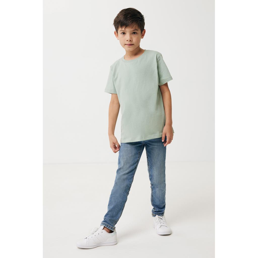Tricou ușor pentru copii din bumbac reciclat Iqoniq Koli iceberg green 5 - 6 ani