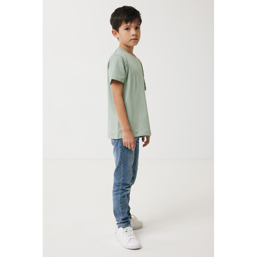 Tricou ușor pentru copii din bumbac reciclat Iqoniq Koli iceberg green 5 - 6 ani