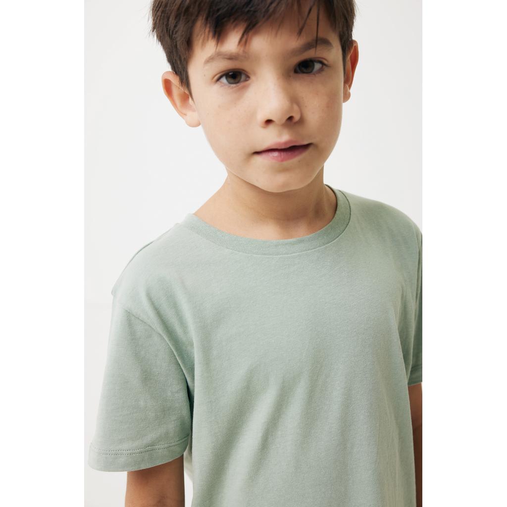 Tricou ușor pentru copii din bumbac reciclat Iqoniq Koli iceberg green 5 - 6 ani