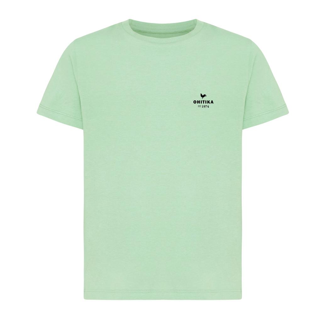 Tricou ușor pentru copii din bumbac reciclat Iqoniq Koli iceberg green 5 - 6 ani