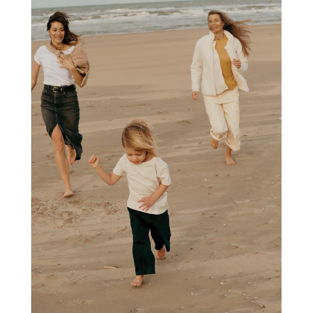 Tricou ușor pentru copii din bumbac reciclat Iqoniq Koli natural raw 9 - 10 ani