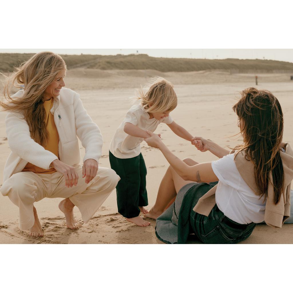 Tricou ușor pentru copii din bumbac reciclat Iqoniq Koli natural raw 9 - 10 ani