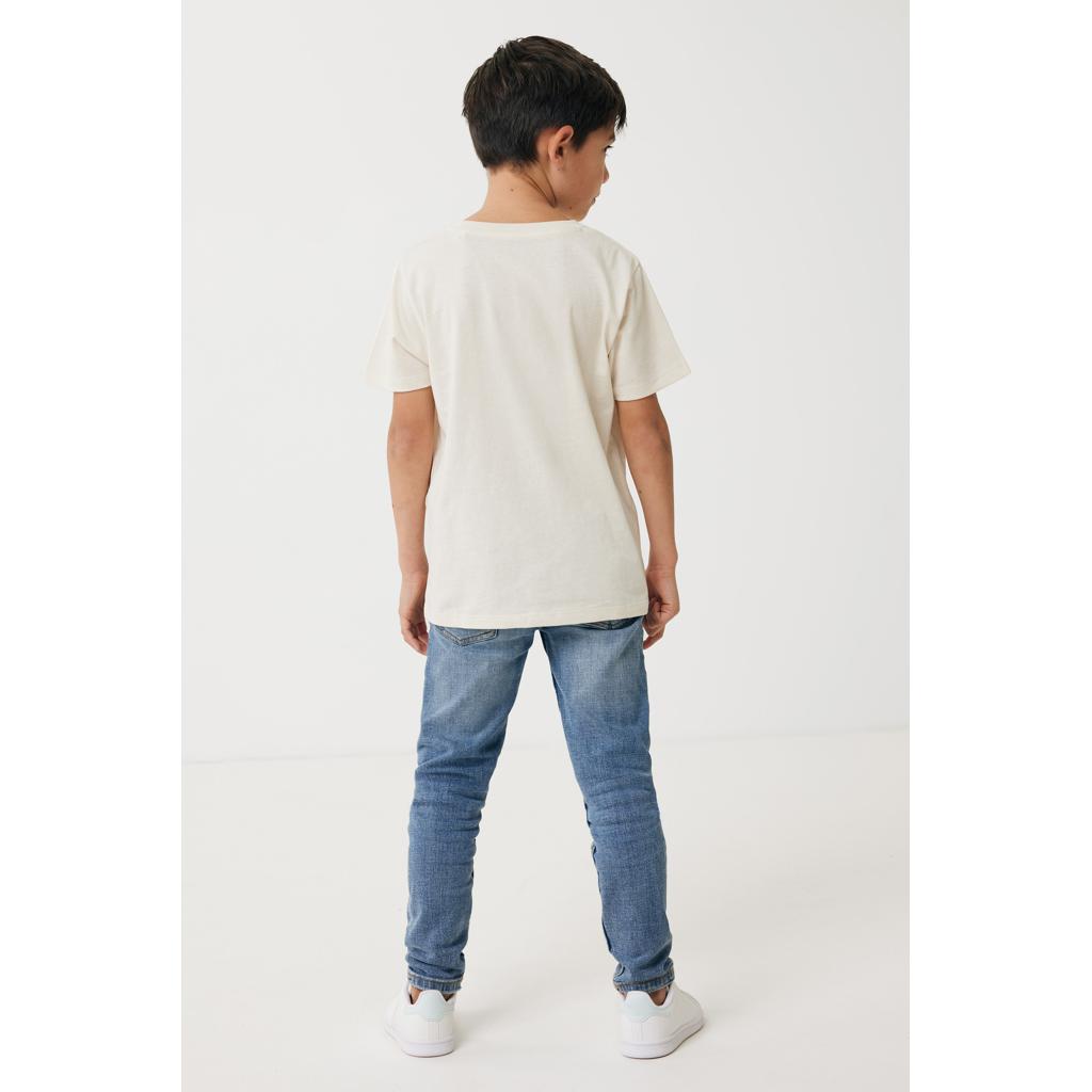 Tricou ușor pentru copii din bumbac reciclat Iqoniq Koli natural raw 9 - 10 ani