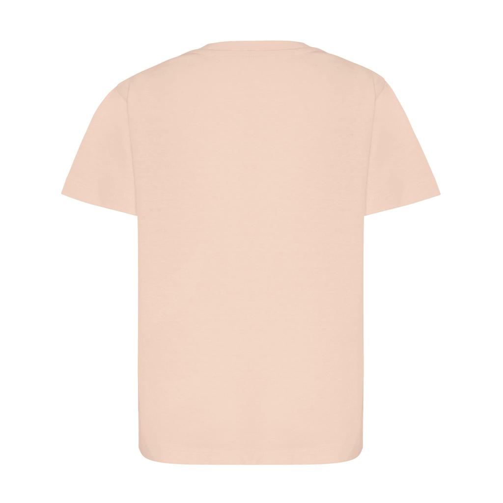 Tricou ușor pentru copii din bumbac reciclat Iqoniq Koli peach nectar 5 - 6 ani