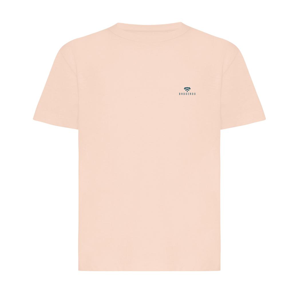 Tricou ușor pentru copii din bumbac reciclat Iqoniq Koli peach nectar 5 - 6 ani