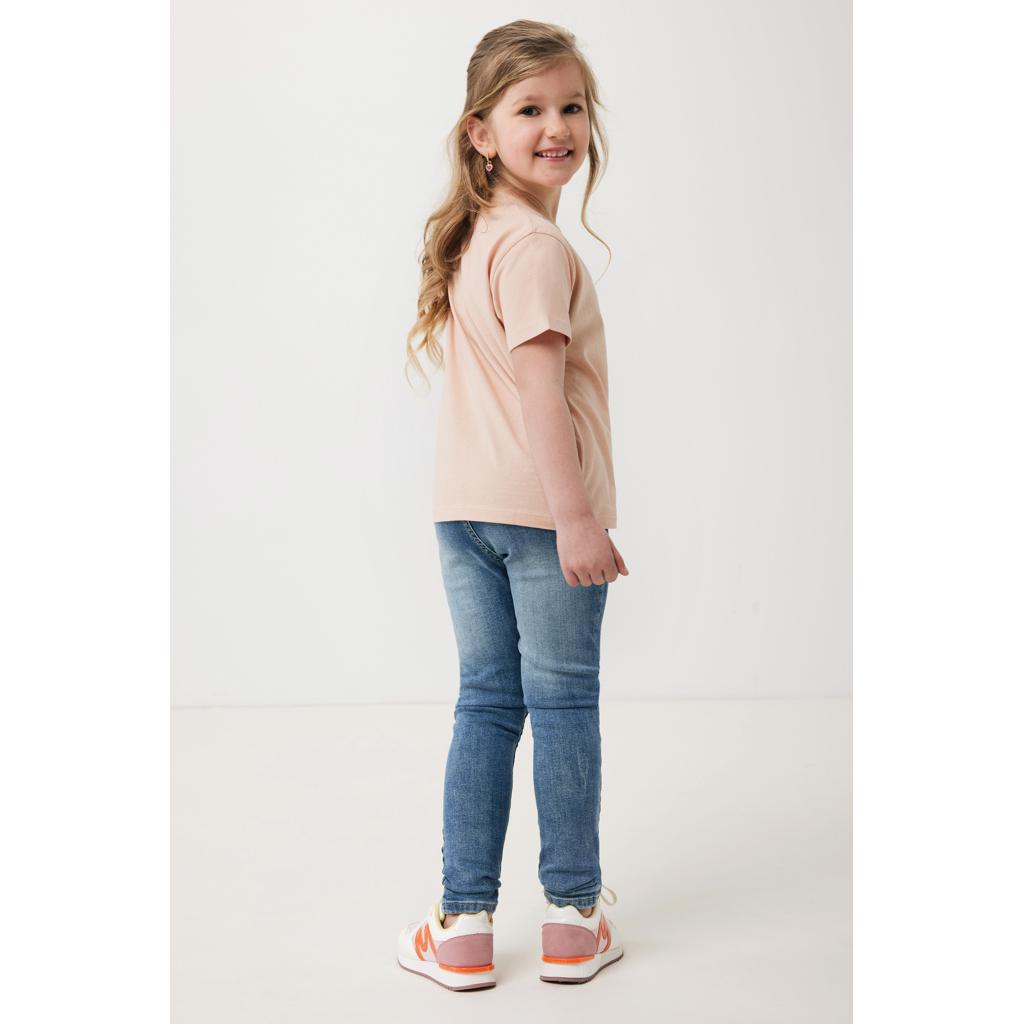 Tricou ușor pentru copii din bumbac reciclat Iqoniq Koli peach nectar 5 - 6 ani