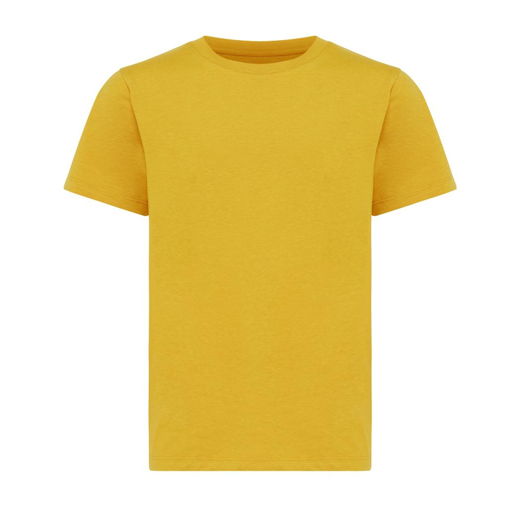 Tricou ușor pentru copii din bumbac reciclat Iqoniq Koli ochre yellow 9 - 10 ani