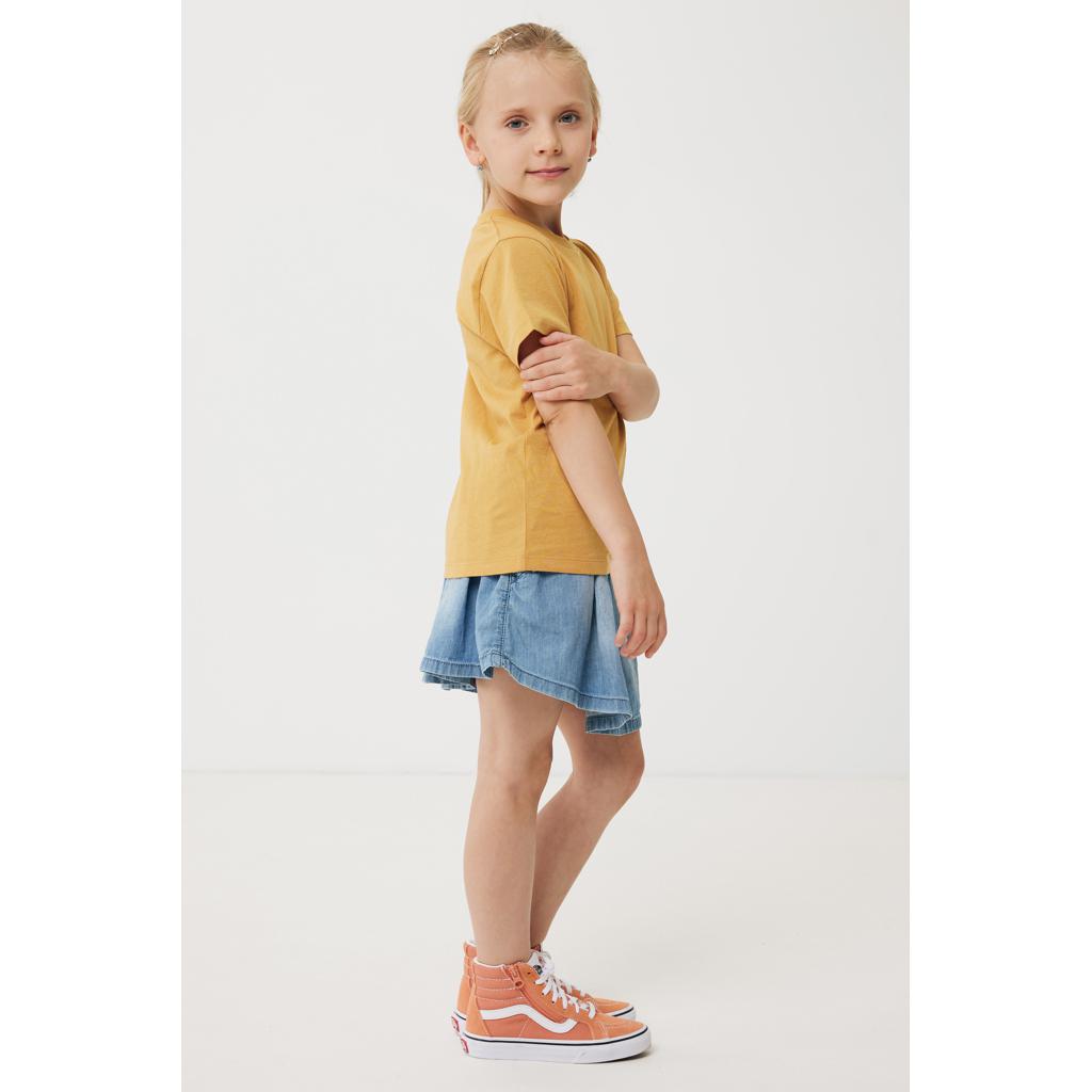 Tricou ușor pentru copii din bumbac reciclat Iqoniq Koli ochre yellow 9 - 10 ani