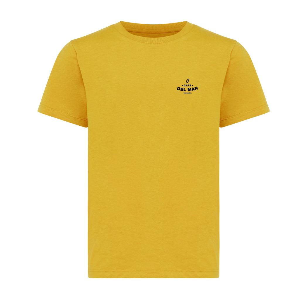 Tricou ușor pentru copii din bumbac reciclat Iqoniq Koli ochre yellow 9 - 10 ani
