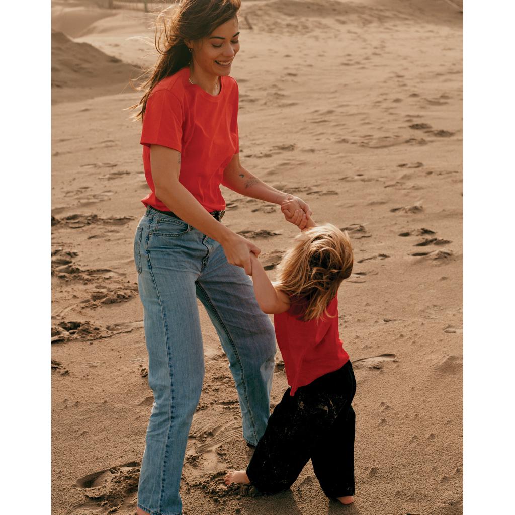 Tricou ușor pentru copii din bumbac reciclat Iqoniq Koli red 9 - 10 ani