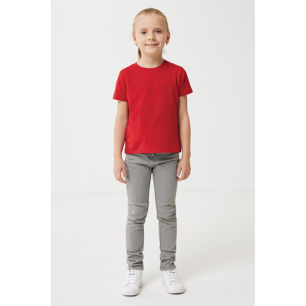 Tricou ușor pentru copii din bumbac reciclat Iqoniq Koli red 9 - 10 ani
