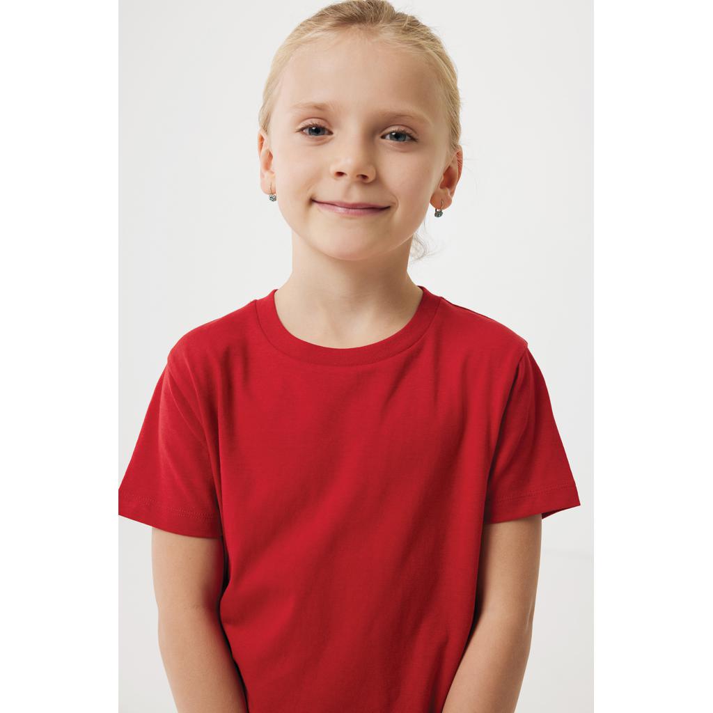 Tricou ușor pentru copii din bumbac reciclat Iqoniq Koli red 9 - 10 ani