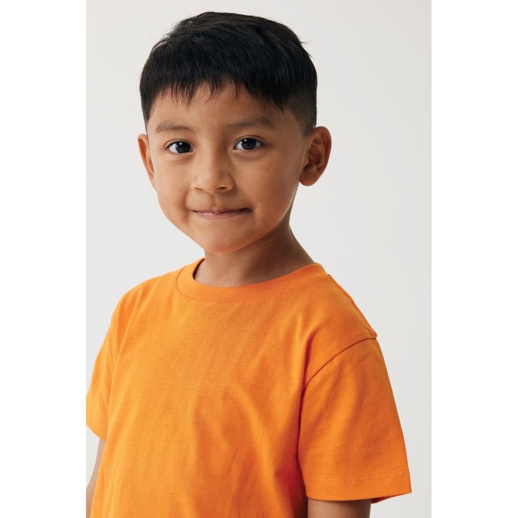 Tricou ușor pentru copii din bumbac reciclat Iqoniq Koli orange 9 - 10 ani