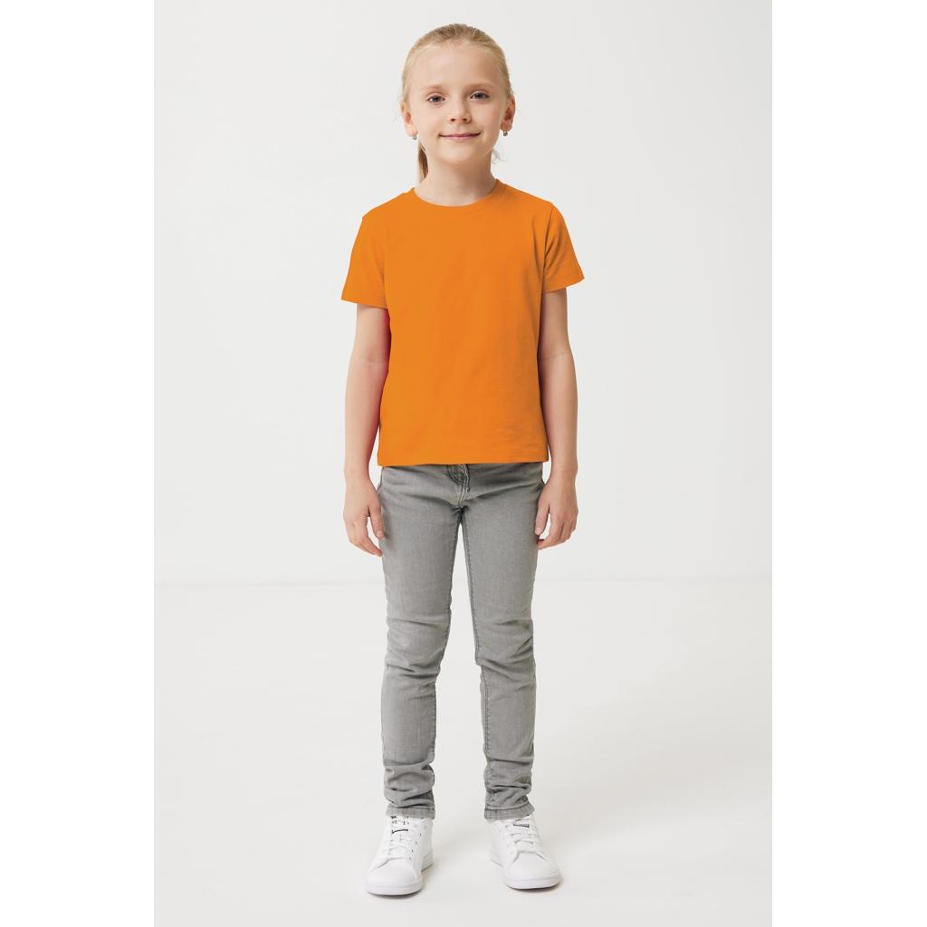 Tricou ușor pentru copii din bumbac reciclat Iqoniq Koli orange 9 - 10 ani