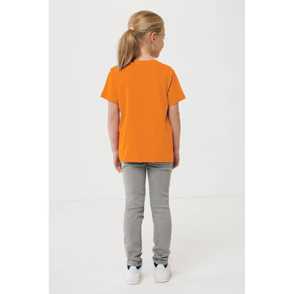 Tricou ușor pentru copii din bumbac reciclat Iqoniq Koli orange 9 - 10 ani