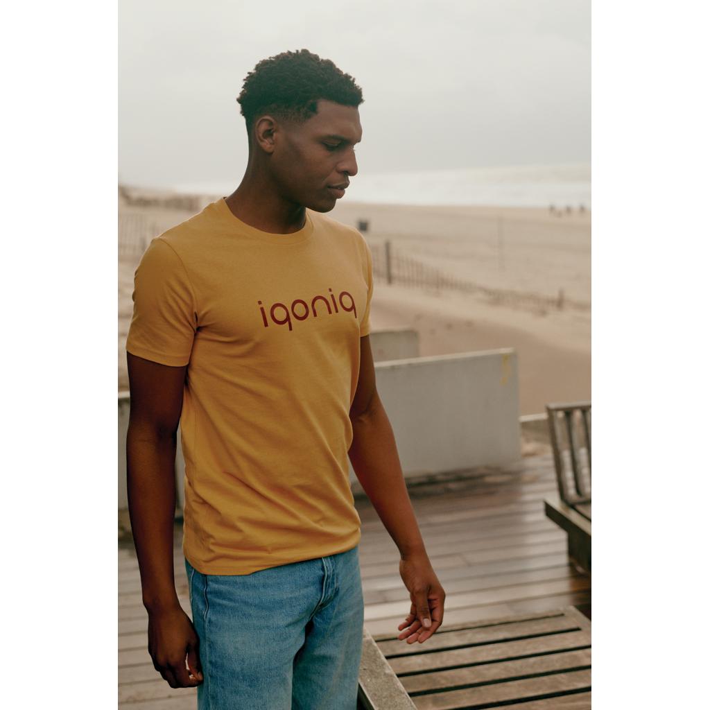 Tricou din bumbac reciclat Iqoniq Bryce ochre yellow L