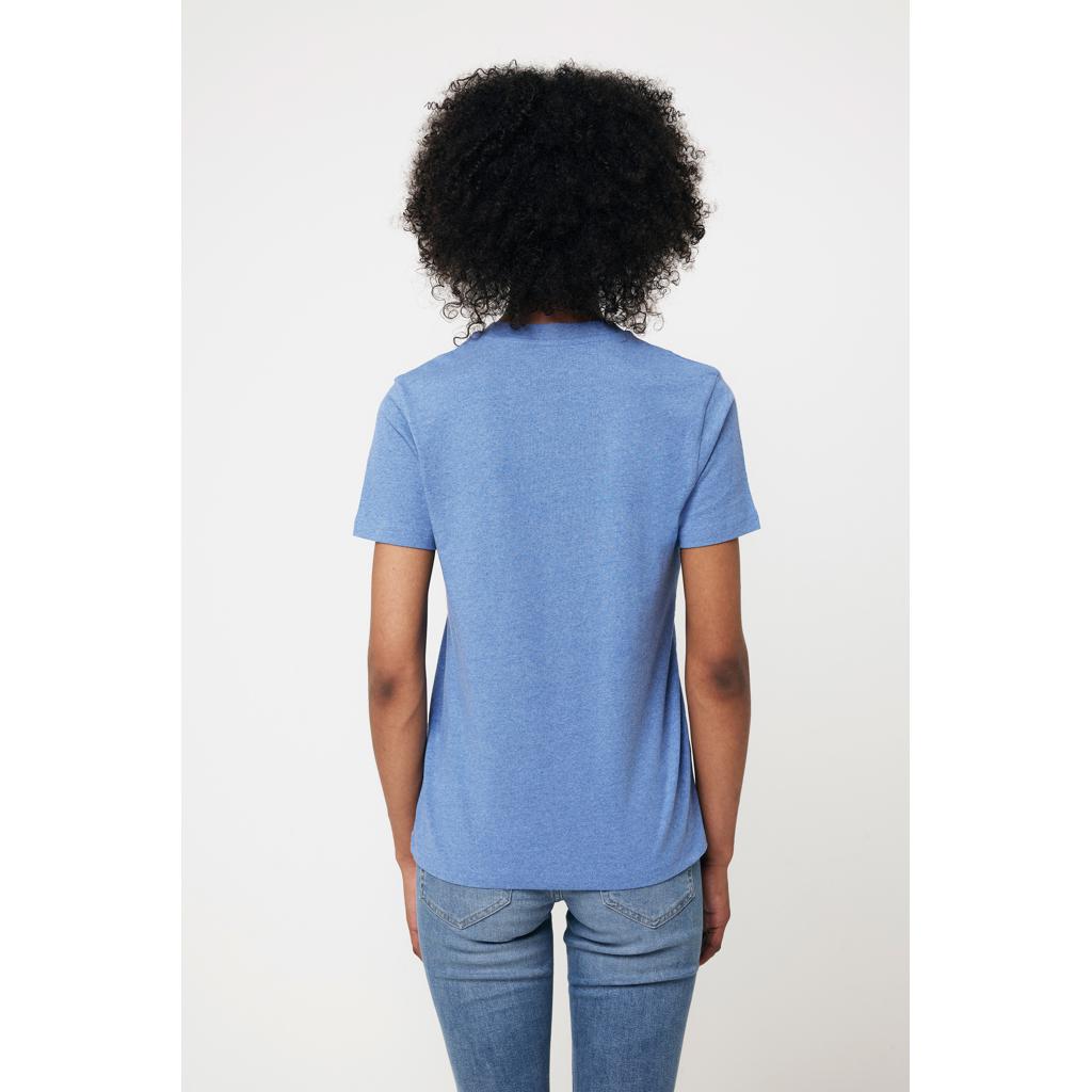 Tricou din bumbac reciclat, necolorat Iqoniq Manuel heather blue L