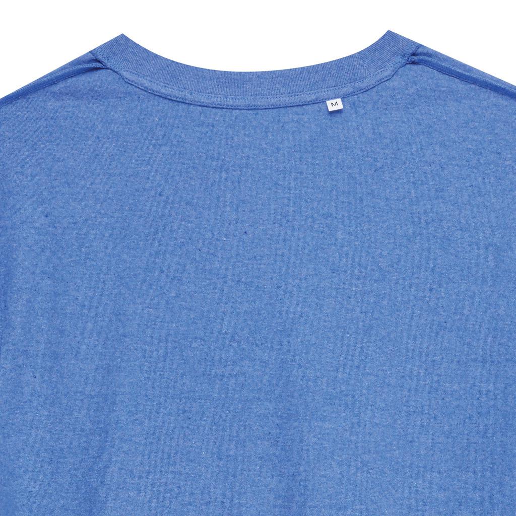 Tricou din bumbac reciclat, necolorat Iqoniq Manuel heather blue L