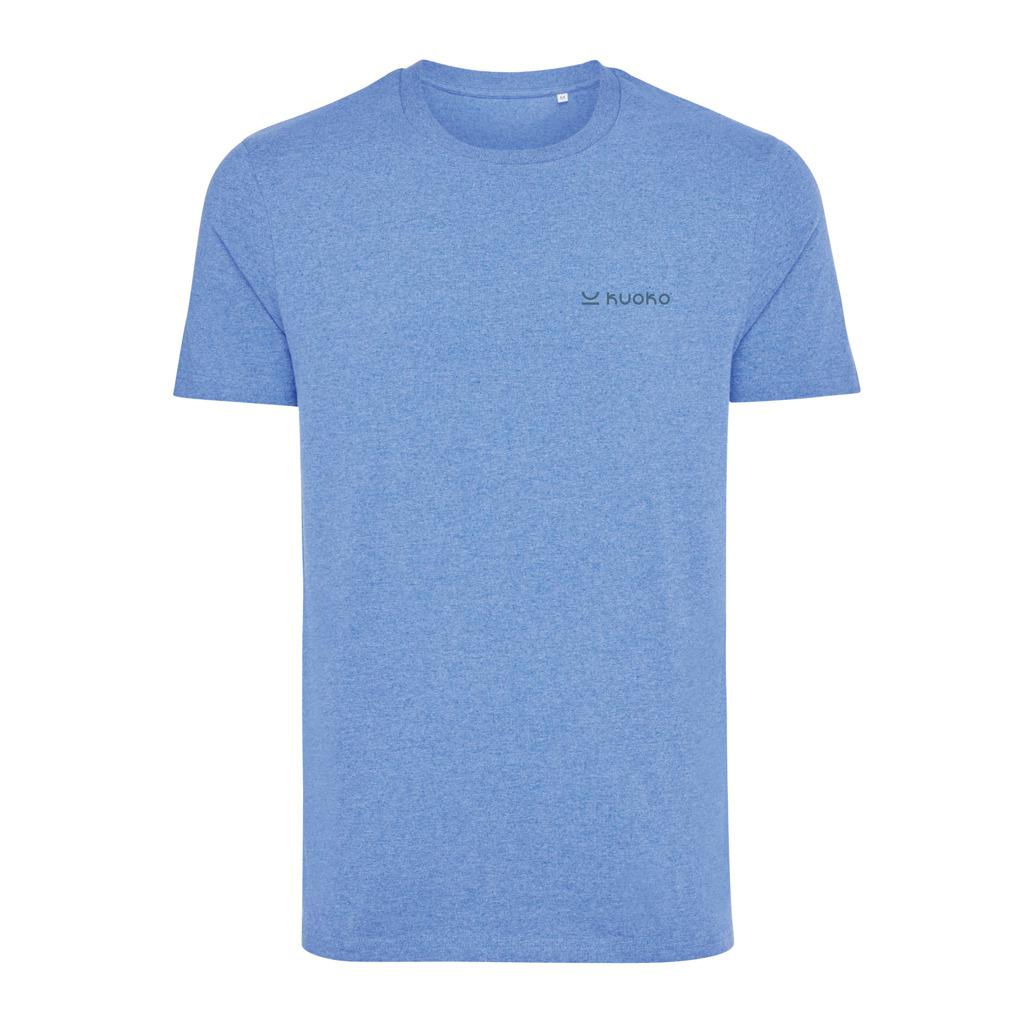 Tricou din bumbac reciclat, necolorat Iqoniq Manuel heather blue L