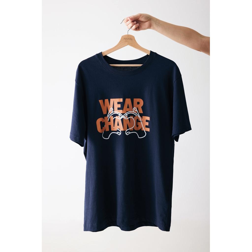 Tricou relaxat din bumbac reciclat Iqoniq Kakadu  navy 3XL