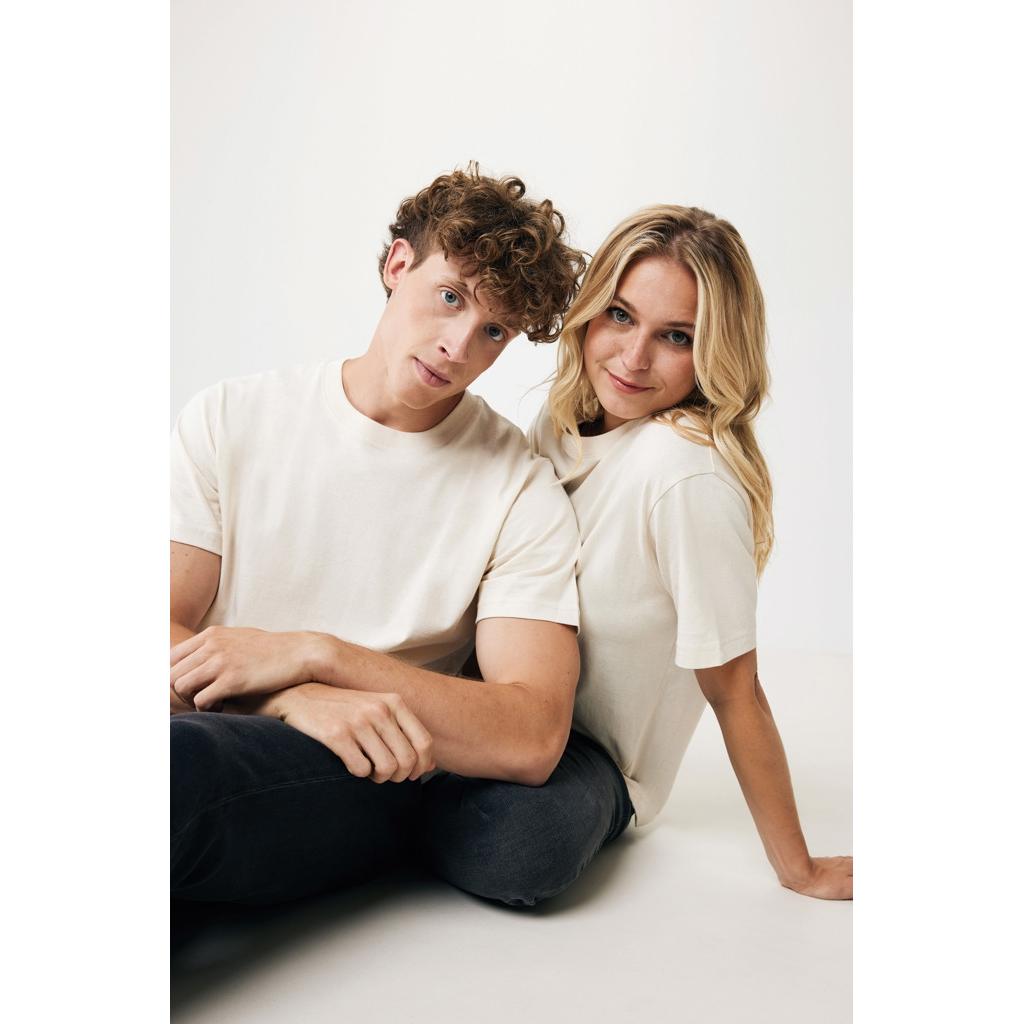 Tricou relaxat din bumbac reciclat Iqoniq Kakadu  natural raw M