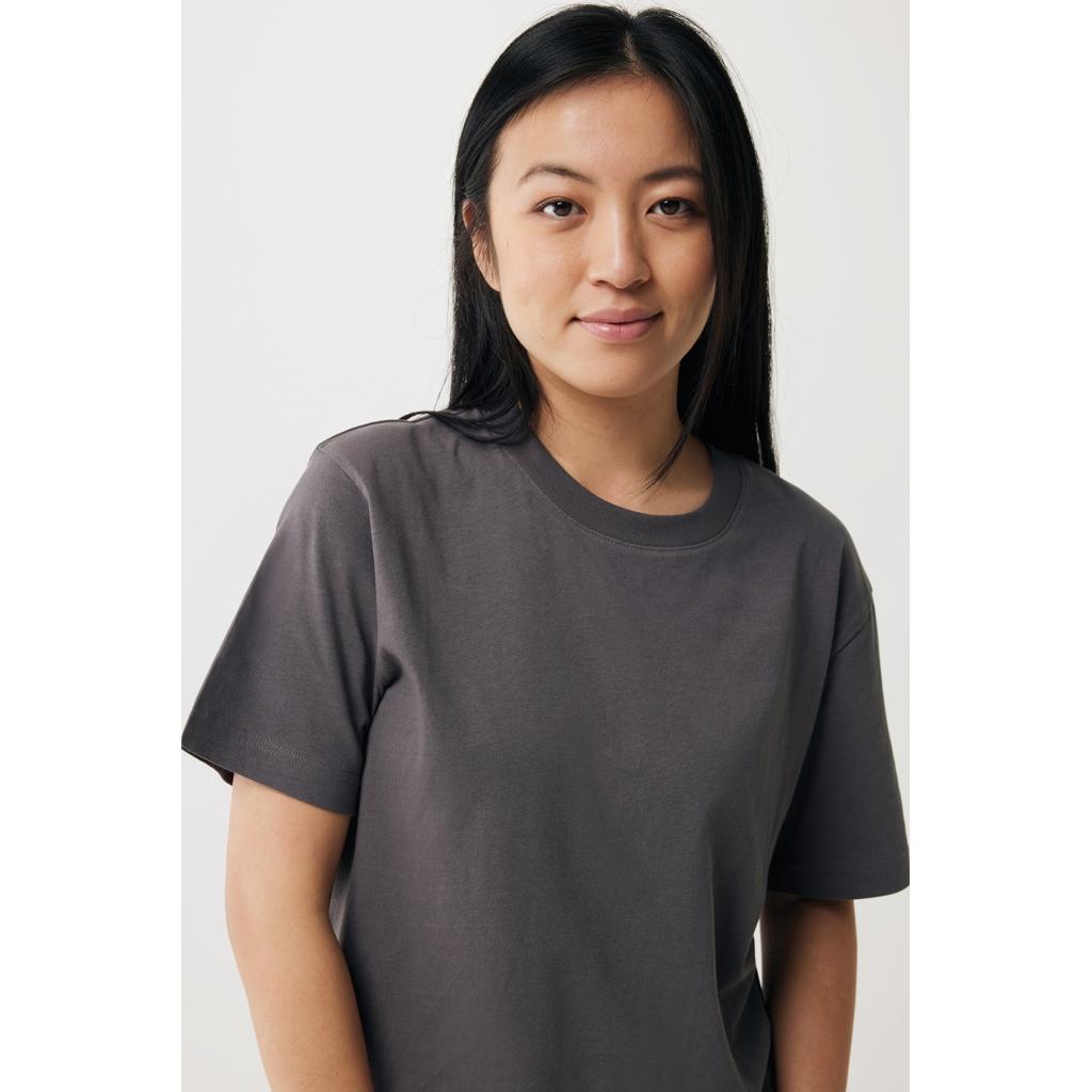 Tricou relaxat din bumbac reciclat Iqoniq Kakadu  anthracite S