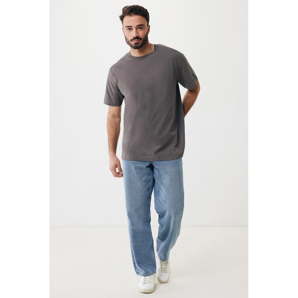 Tricou relaxat din bumbac reciclat Iqoniq Kakadu  anthracite S