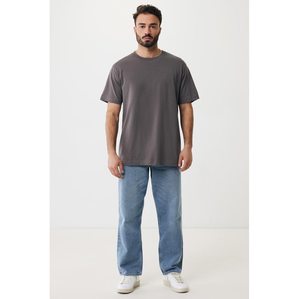 Tricou relaxat din bumbac reciclat Iqoniq Kakadu  anthracite S