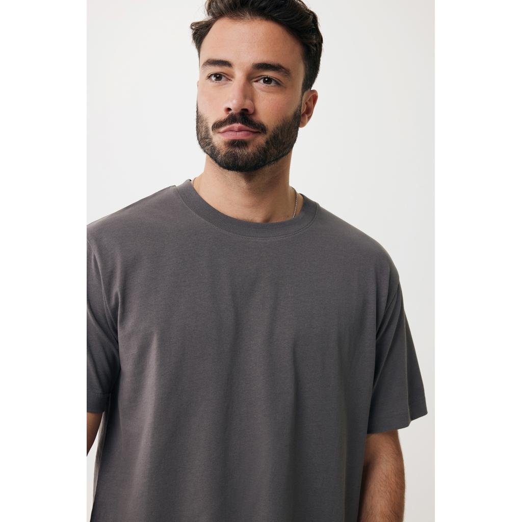 Tricou relaxat din bumbac reciclat Iqoniq Kakadu  anthracite S