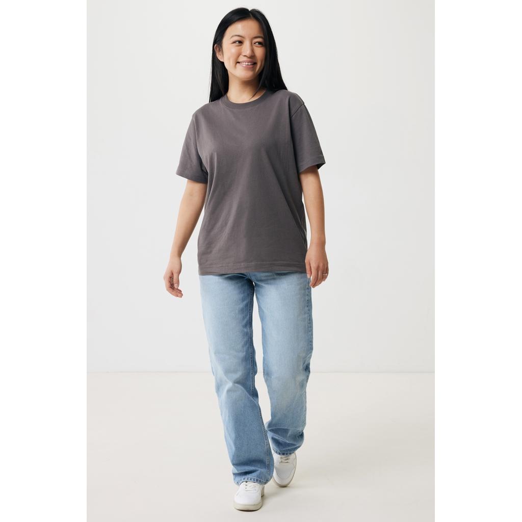 Tricou relaxat din bumbac reciclat Iqoniq Kakadu  anthracite S