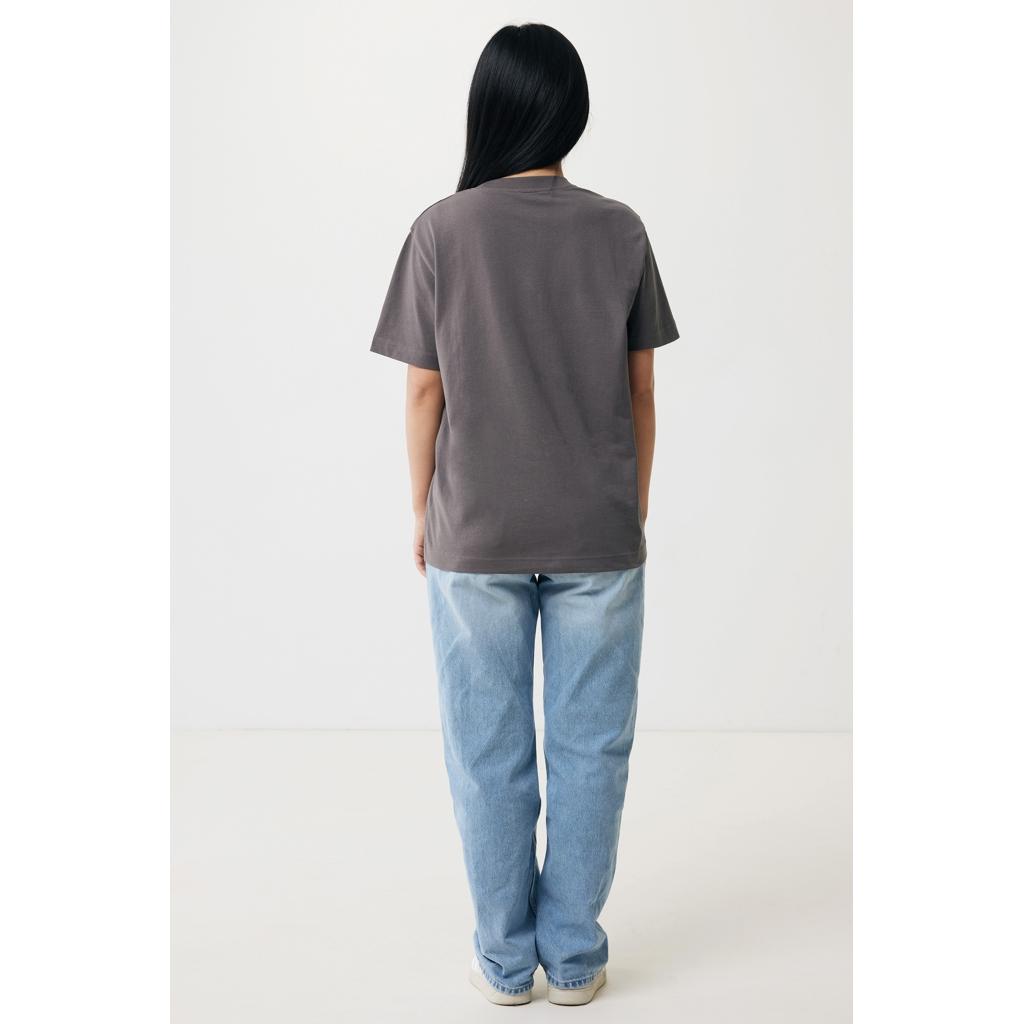 Tricou relaxat din bumbac reciclat Iqoniq Kakadu  anthracite S