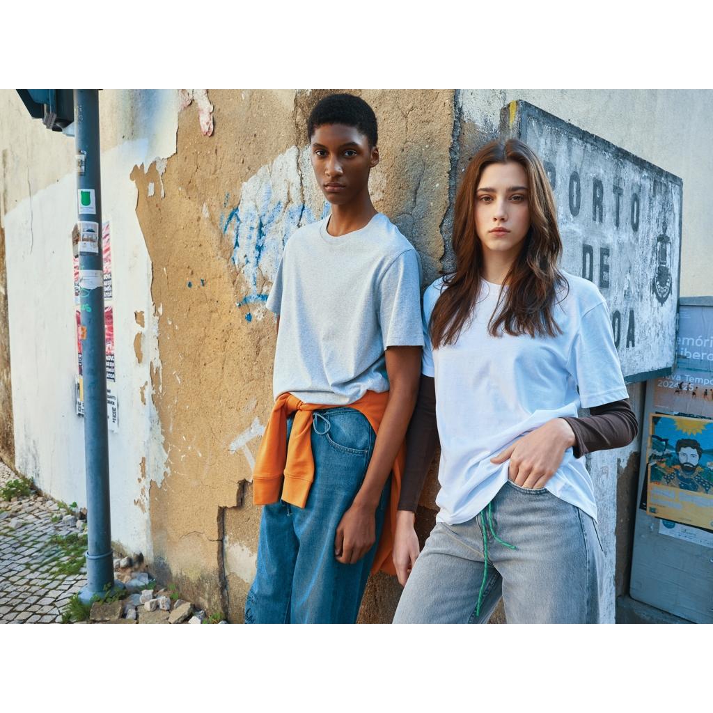 Tricou relaxat din bumbac reciclat Iqoniq Kakadu  heather grey M