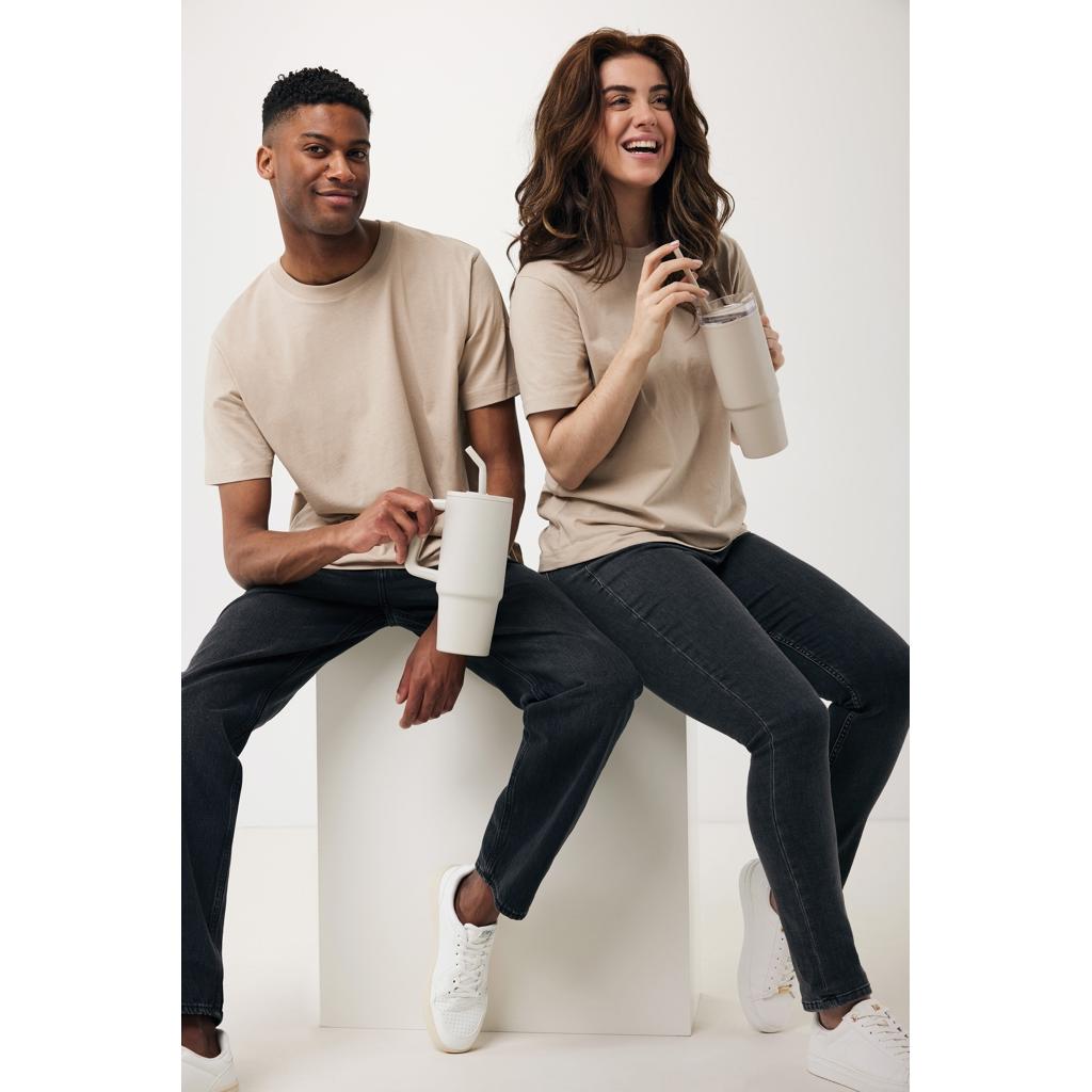 Tricou relaxat din bumbac reciclat Iqoniq Kakadu  desert 3XL