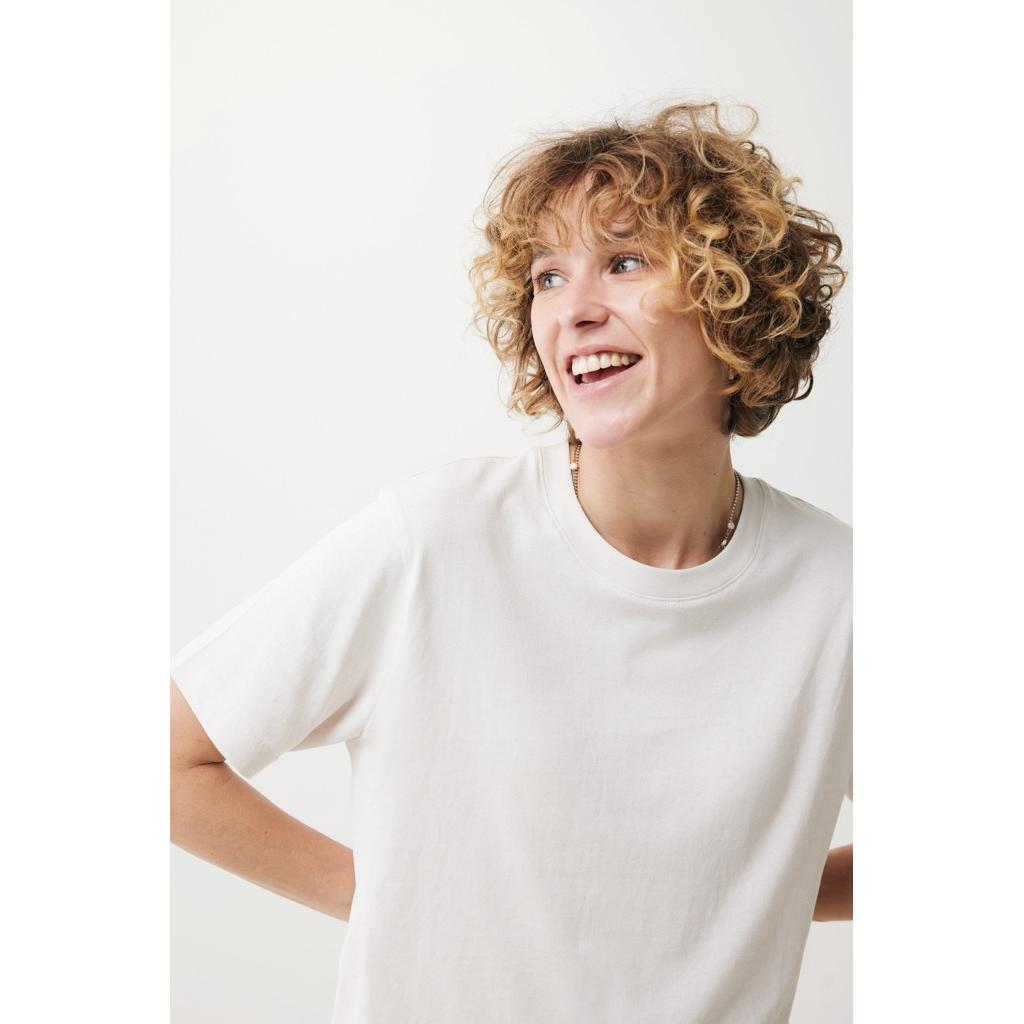 Tricou relaxat din bumbac reciclat Iqoniq Kakadu  ivory white 2XS
