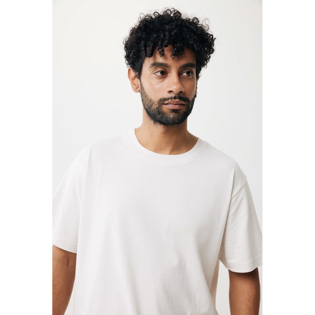 Tricou relaxat din bumbac reciclat Iqoniq Kakadu  ivory white 2XS