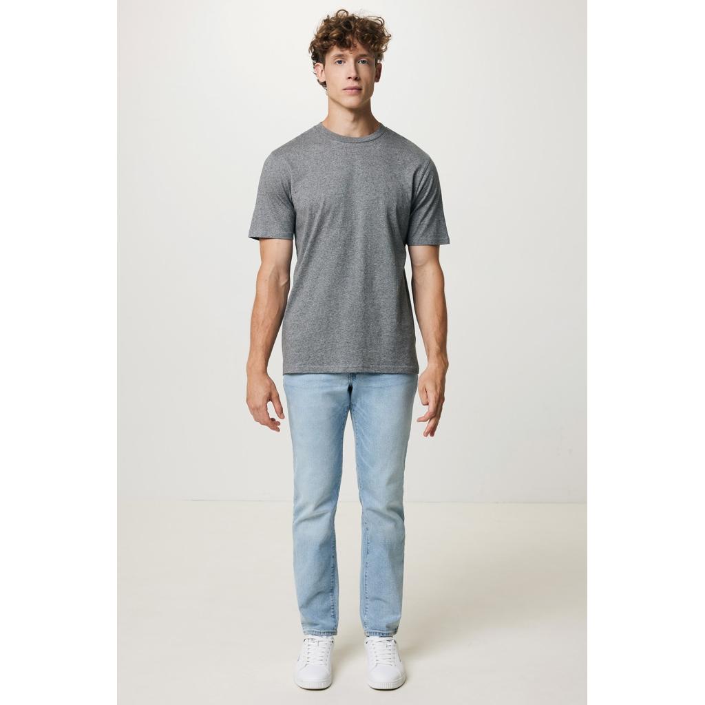 Tricou ușor din bumbac reciclat Iqoniq Sierra light heather anthracite 2XS