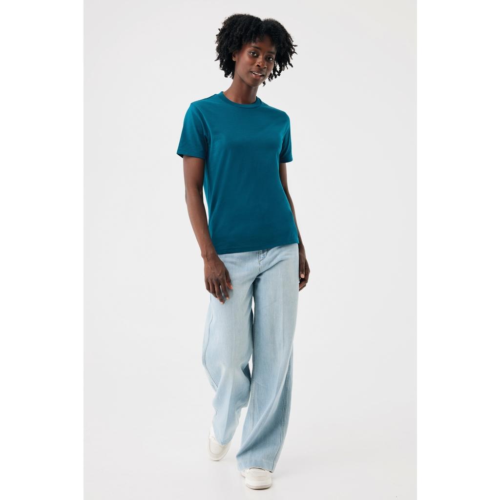 Tricou ușor din bumbac reciclat Iqoniq Sierra dark teal L