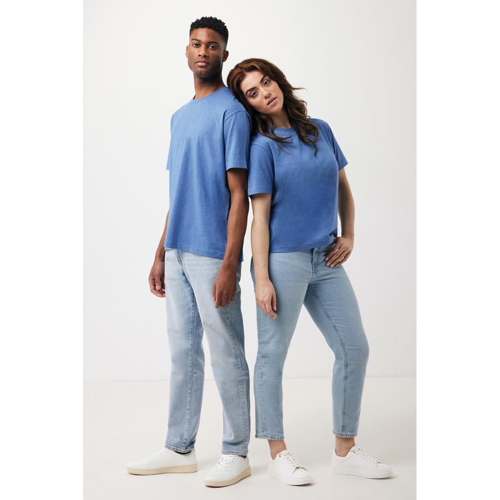 Tricou din bumbac reciclat Iqoniq Teide heather blue L