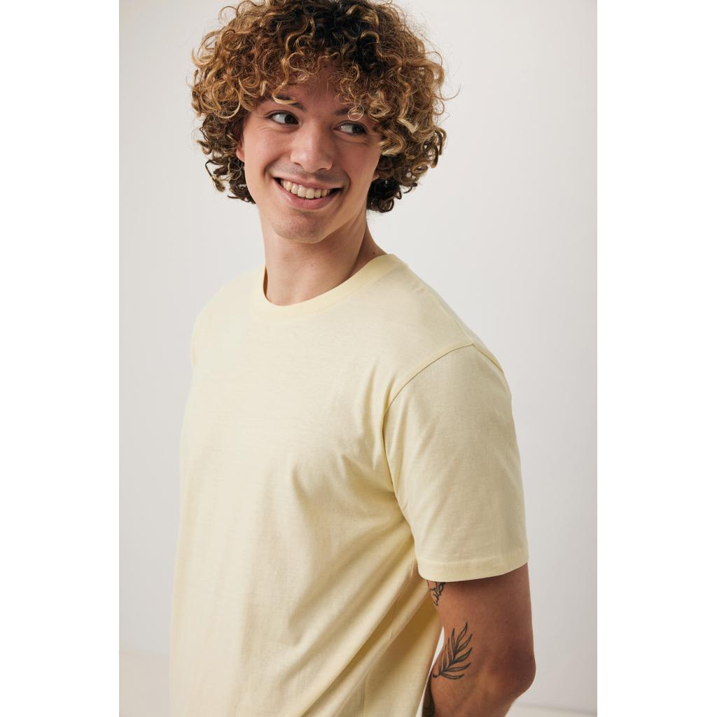 Tricou din bumbac reciclat Iqoniq Brett cream yellow M