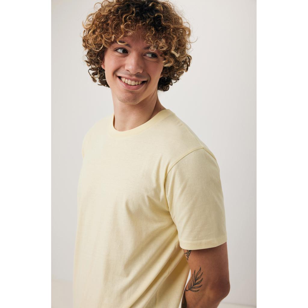 Tricou din bumbac reciclat Iqoniq Brett cream yellow M