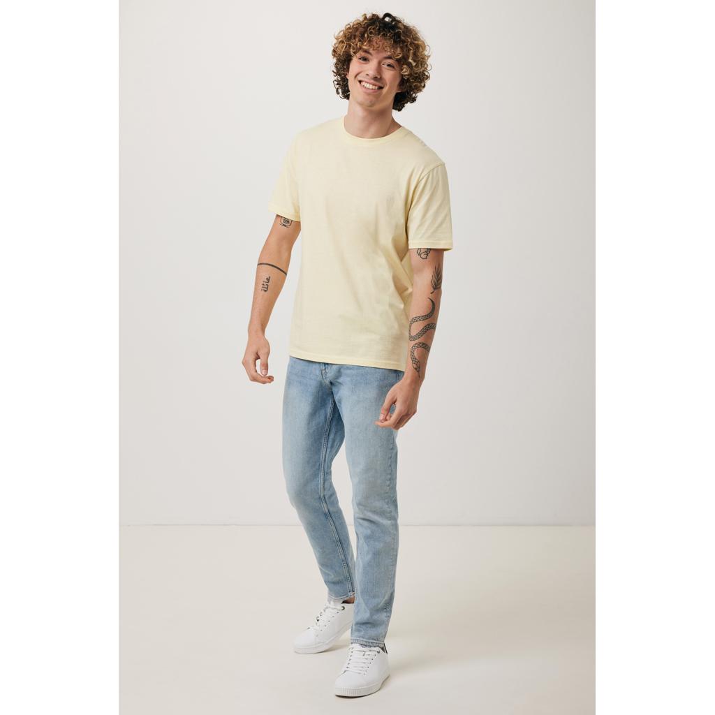 Tricou din bumbac reciclat Iqoniq Brett cream yellow M