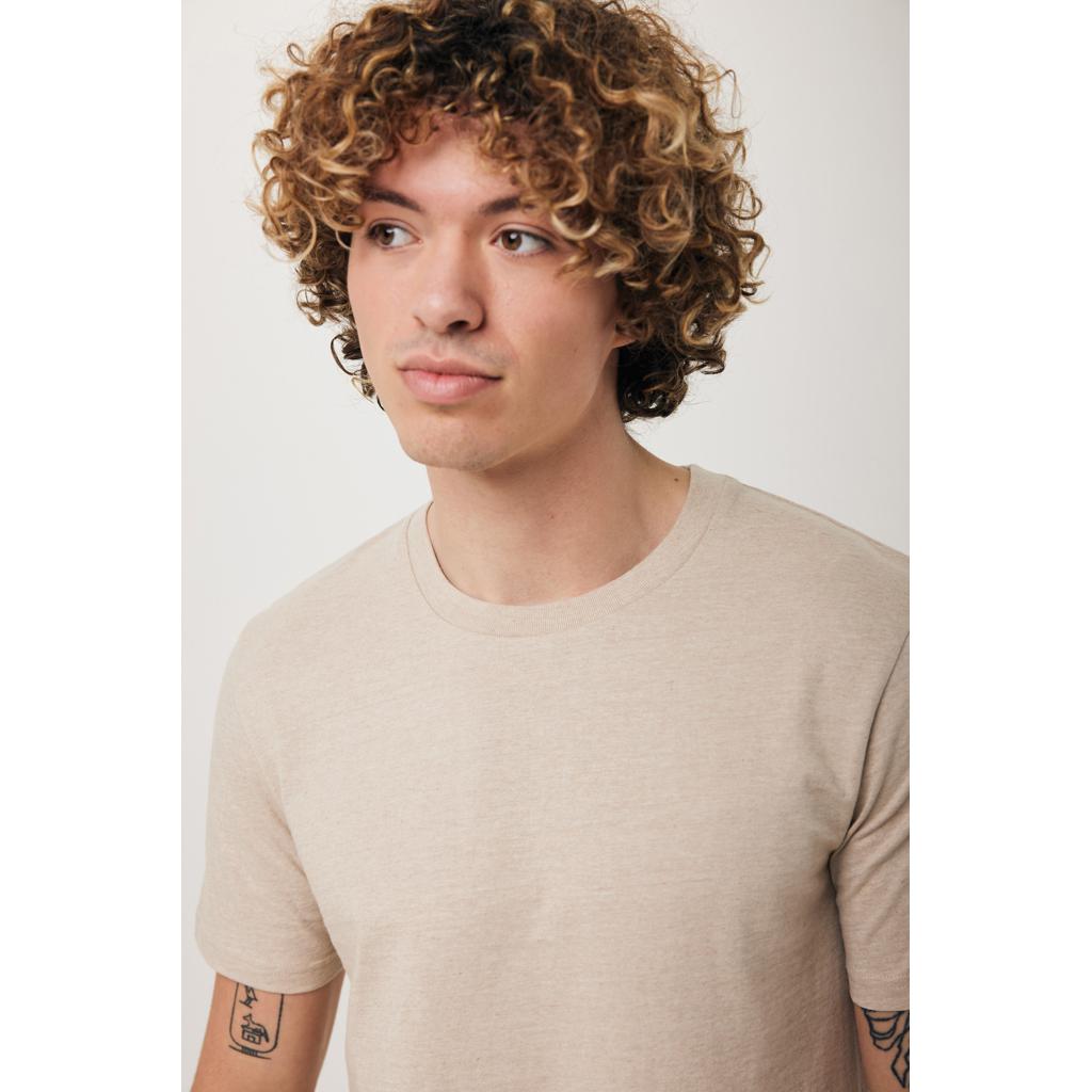 Tricou din bumbac reciclat Iqoniq Brett light heather brown XS
