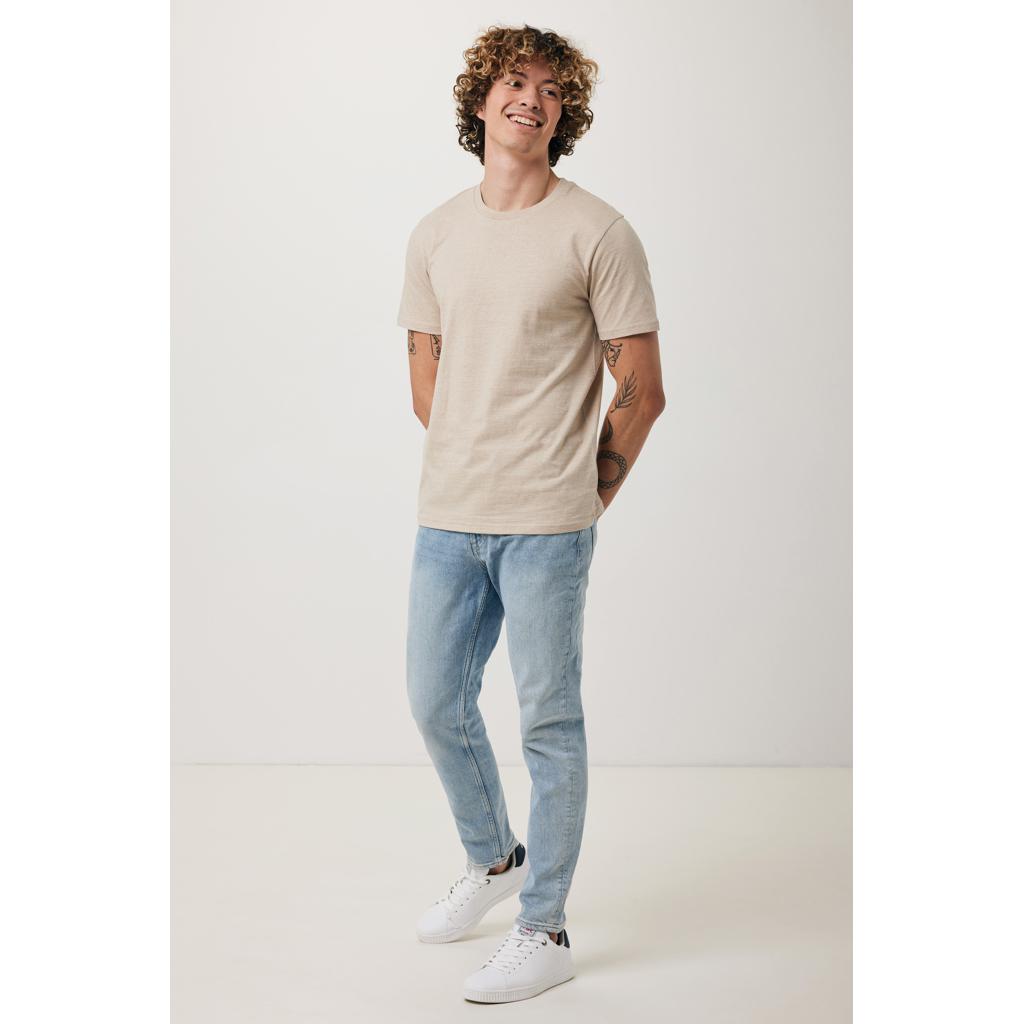 Tricou din bumbac reciclat Iqoniq Brett light heather brown XS