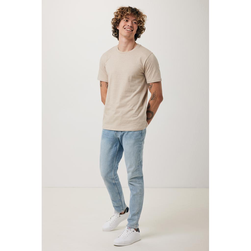 Tricou din bumbac reciclat Iqoniq Brett light heather brown XS