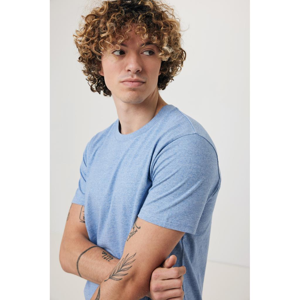 Tricou din bumbac reciclat Iqoniq Brett light heather blue M