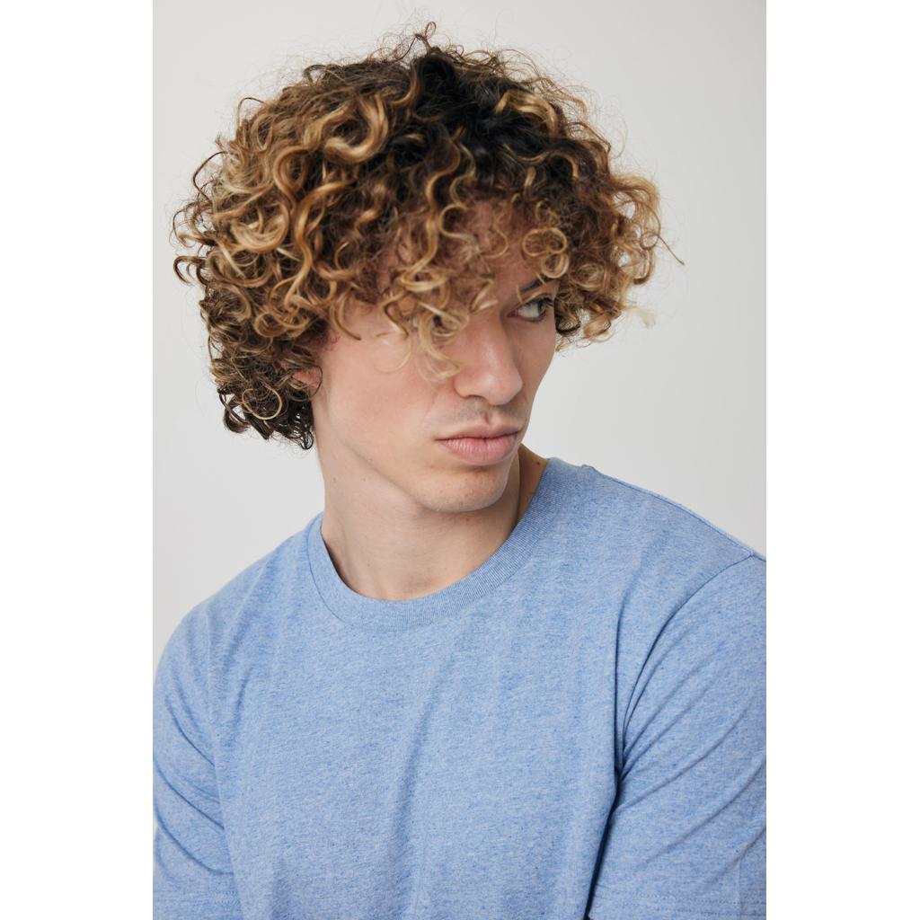 Tricou din bumbac reciclat Iqoniq Brett light heather blue M