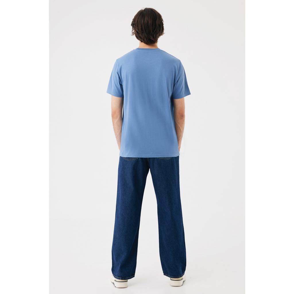 Tricou din bumbac reciclat Iqoniq Brett Moon blue 2XS