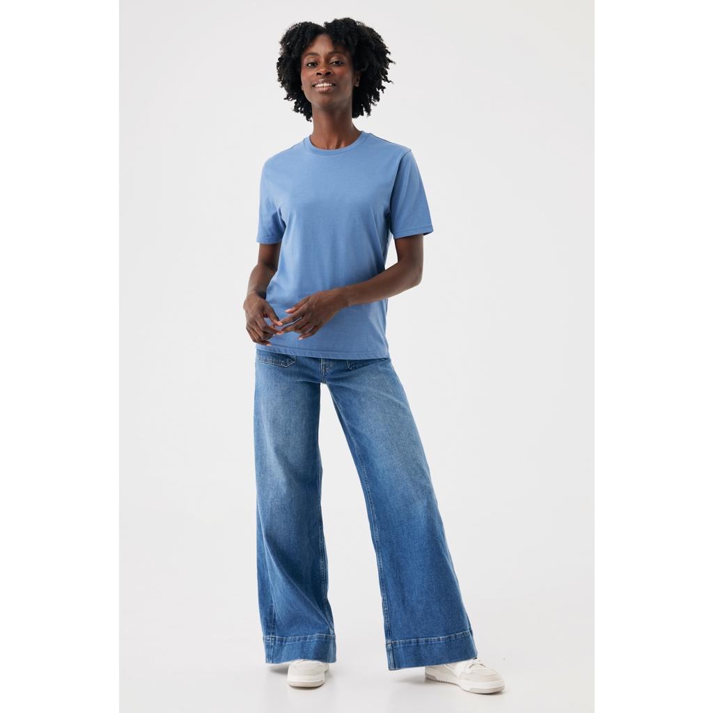 Tricou din bumbac reciclat Iqoniq Brett Moon blue 2XS