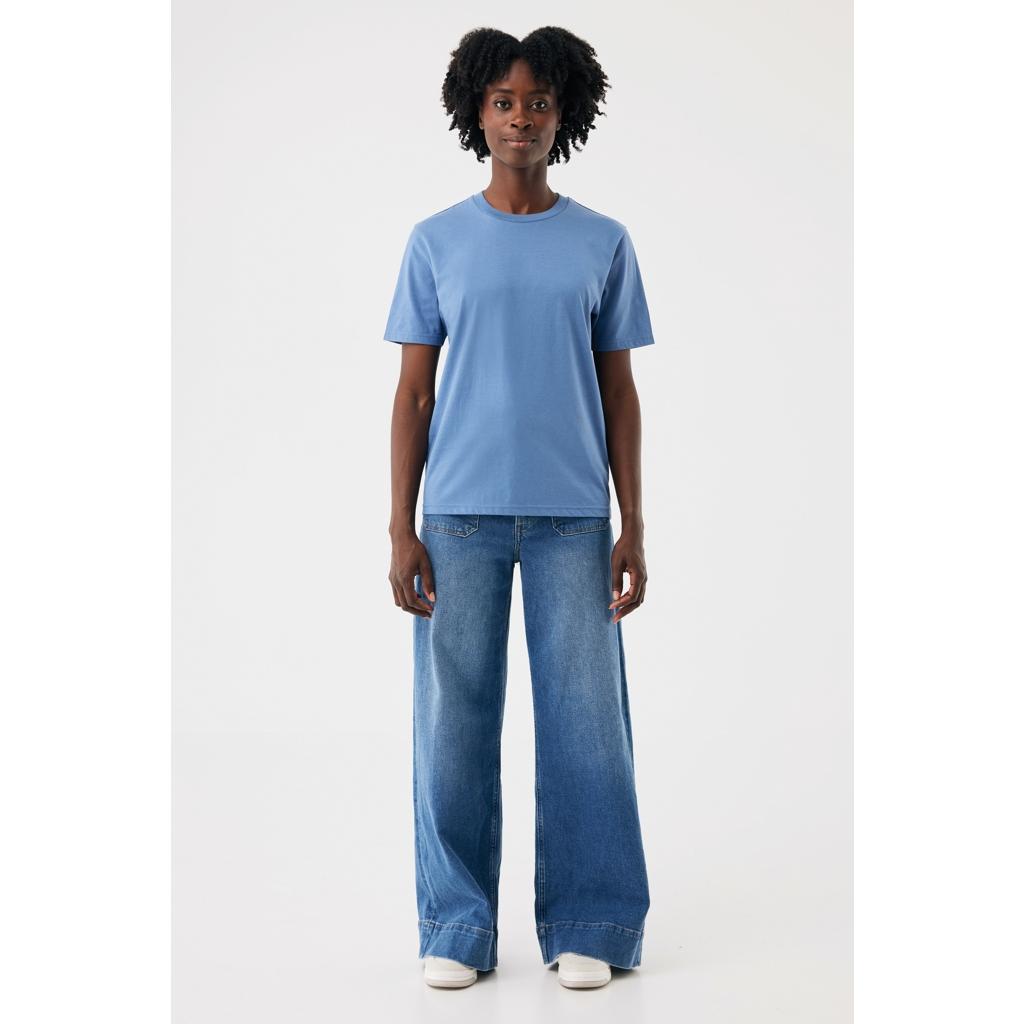 Tricou din bumbac reciclat Iqoniq Brett Moon blue 2XS