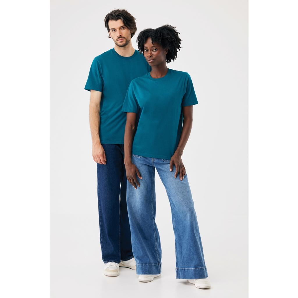Tricou din bumbac reciclat Iqoniq Brett dark teal 2XS